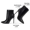 Women Heeled Ankle Booties,Sexy Pointed Toe 4 inch Stiletto High Heel Fashion Ankle & Booties with Side Zipper High Heel Boots