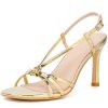Heels For Women Sexy Strappy Heels Comfortable Ankle Strap Heel Open Toe Stiletto High Heeled Sandals For Party,Night Out,Daily