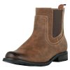 Ankle Cowboy Boots for Men Chelsea Boots Mens Slip On Casual Work Dress Western Boots Brown