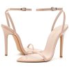 Womens Strappy Lace Up Heels Sexy Stiletto High Heeled Open Toe Strap Summer Dress Shoes