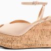 Womens Platform Wedge Sandals Cork Dressy Peep Toe Ankle Buckle Strap High Heels Summer Shoes