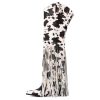 Fringe Thigh High Boots with Tassels Wide Calf Over Knee Western Cowboy Boots