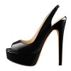 Open Peep Toe Platform High Stiletto Heels Slingback Sandals