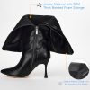 Knee High Heel Boots for Women Elegant Pointed Toe Stiletto Boots Trendy Side Zipper Women's Heel Stylish and Sexy Design