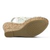 Women's Open Toe Platform Heel Lace Wedges Sandals