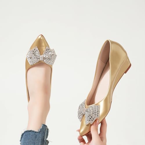 Women's Wedges Heels for Women Pumps Comfortable Closed Toe Dressy Shoes Women Pumps Wedge Shoes for Wedding Work Office Party 2