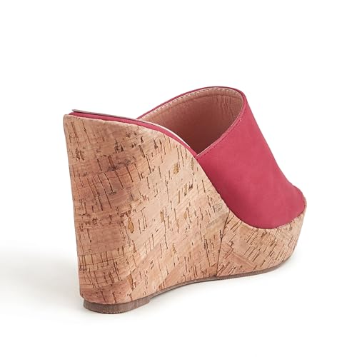 Wedge Sandals for Women Platform High Heels Summer Mule Slip on Comfortable Soft Arch Support Sandals Black Pink White Blue