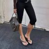 Suede Wedge Flip Flops for Women Open Round Toe Comfort Arch Support Slip On High Heel Thong Sandals for Summer Fashion Travel