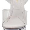 Women Clear High Heel Platform Wedge Pump Sandals