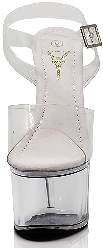 Women Clear High Heel Platform Wedge Pump Sandals
