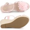 Women's Flower Platform Espadrilles Wedge Heel Sandals