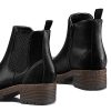 Women's Chelsea Ankle Boots Side Zipper Chunky Block Low Heel Booties Lug Sole Short Boots