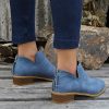 Ankle Booties for Women,Women's Casual Dress Low Heeled Booties. V Cut Fashion Thick Heel Design Shoes