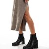 Women's Black Leather Platform GoGo Ankle Boots Square Toe High Chunky Block Heels with Back Zipper Comfort Party Dress Booties