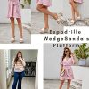 Womens Platform Wedge Sandals Espadrilles Braided Open Toe Slip On Summer Mule High Heels