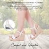 Women's Espadrille Wedge Sandals: Ankle Strap Platform Open Toe Wedges - Stylish High Heel Dressy Summer Wedges for Women,