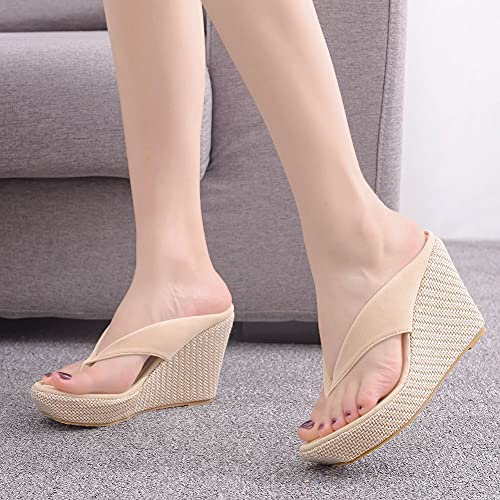 Women Beach Sandals Platform Wedges Sandals High Heels Wedges Slippers Flip Flops White Flip Flops Plus Size