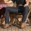 Ankle Cowboy Boots for Men Chelsea Boots Mens Slip On Casual Work Dress Western Boots Brown