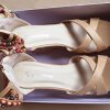 Women's Wedge Sandals With Pearls Across The Top Platform Sandals High Heels