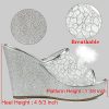 Women's Glitter Platform Heels Slide Wedge Sandals