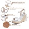 Women's Espadrille Wedge Sandals: Ankle Strap Platform Open Toe Wedges - Stylish High Heel Dressy Summer Wedges for Women,