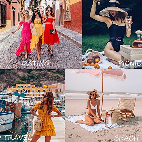 Wedge Sandals for Women Open Toe Cutout Platform Bohemian Sandals High Heel Buckle Ankle Strap Comfy Summer Sandals